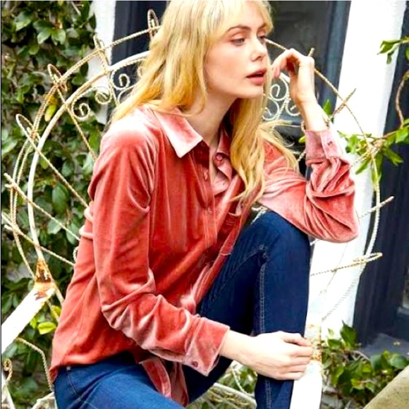 Boden River Eloise Velvet Silk Top - Picture 1 of 7